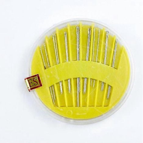 Boîte de 24 aiguilles à coudre - aiguilles nacrées - assortiment multicolore d'aiguilles à coudre de différentes tailles, coffret rond d'aiguilles à coudre à la main (couleurs aléatoires) (1/5)