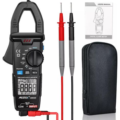 Pince ampèremétrique numérique CM83D, multimètre 200 A/600 V, testeur de tension CA/CC multifonctionnel, ampèremètre (1/5)