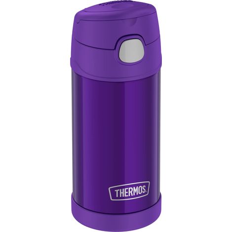 THERMOS Kids FUNTAINER STRAW BOTTLE 0,35 l, thermos per bambini, in acciaio inox, con cannuccia, 12 h freddo, assolutamente denso, per scuola, asilo, pausa (1/4)