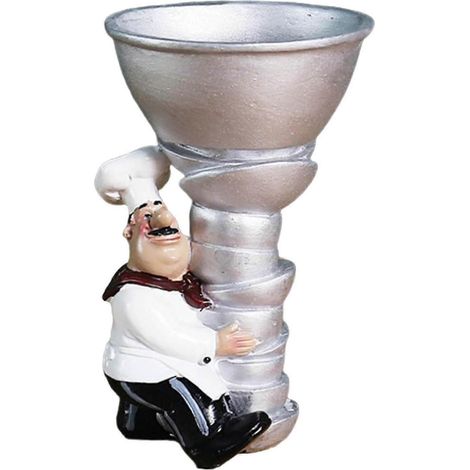 Kerzenhalter-Bastelidee für Küchenchef-Statue, dunkelroter Schal (1/5)