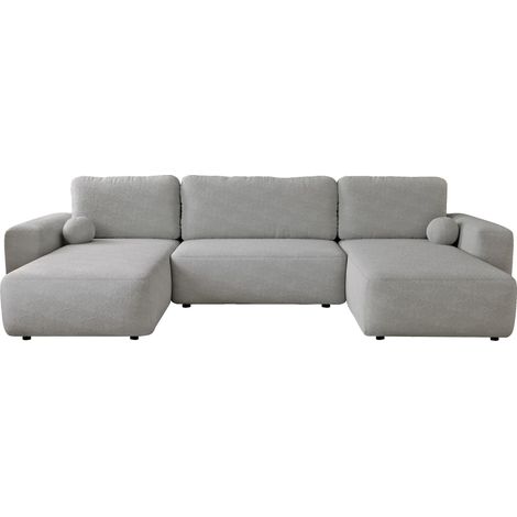 Sofá rinconero TrendyNest Piscor, Coral 75, Función de descanso, Almacenaje, 374x177x94cm, 0