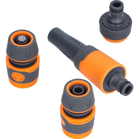 Lot de 2 buses d'arrosage G1/2 en ABS pour tuyau de jardin, pistolet pulvérisateur pour voiture, extérieur et toilette animaux (1/5)