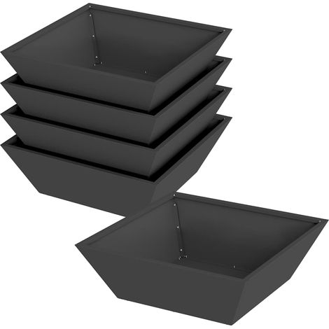 Maison Exclusive - Garten-Pflanzgefäß 5 pcs Schwarz 50 x 50 x 15