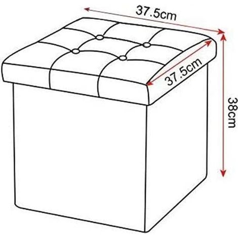 WOLTU 2er-Set Sitzhocker Fußhocker Faltbar mit Stauraum braun (1/4)