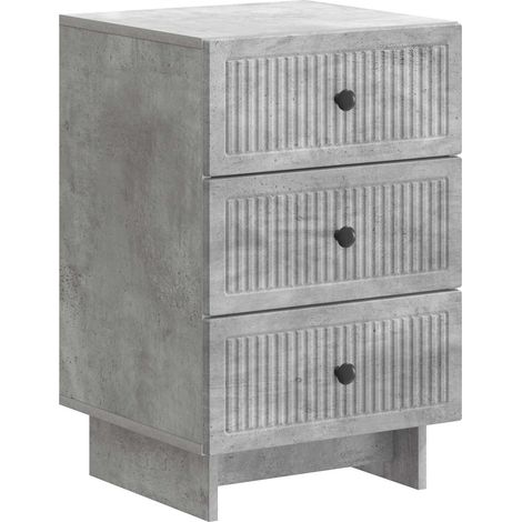 Bedside Cabinet Concrete Grey 43 x 41 x 66.5 cm Engineered Wood vidaXL