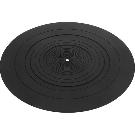 Silicone Turntable Pad for Turntable - Antistatic Rubber Mat to Reduce Vibrations and Scratches 29.5 cm Diameter (1/5)