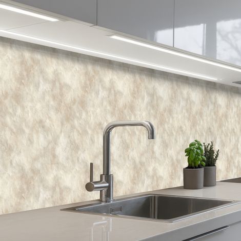 REVETEMENT MURAL DE CUISINE, CRÉDENCE DE CUISINE Beige - Structure en relief - Pierre naturelle 350x60 cm