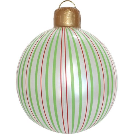 Boule De Noël Gonflable - 40 X 40 X 55 Cm - Pour Extérieur Jardin Pelouse Entrée - PVC - 1 Pièce (1/5)