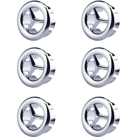 6 Pièces Anneau de Débordement d'évier,Cuisine Trop Plein Rond Couvercle,Trop Plein d'Évier Garniture de Trou,Pour Lavabo,Salle de Bain,Cuisine(Argent)