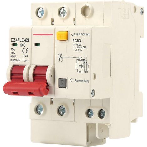 DZ47LE-63 2P Professioneller Miniatur-Leistungsschalter mit Leckstromschutz