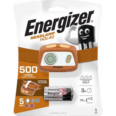 Lampe frontale jaune HDL40 3xAAA 500lm IPX4 ENERGIZER (1/2)