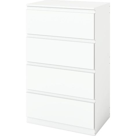 Kommode Weiß 60 cm Breit mit 4 Schubladen Schlafzimmer, Büro, Flur (1/5)