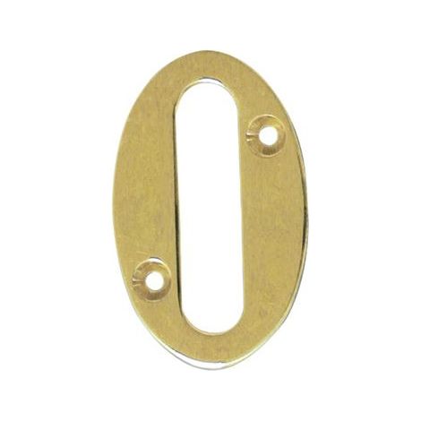Zahl 0 Messing 10cm Uhr (1/2)