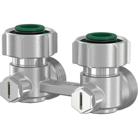 Flamco Bloque de válvula EXCLUSIV angular E2/50 G3/4i x G3/4a MS vern. con cono, F10016