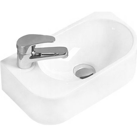 Mexen Viera lavabo sobre encimera derecho 40 x 21 cm, blanco - 21274000R (1/2)