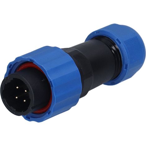 Connecteur étanche IP68 à bride SP16, prise avion mâle-femelle, raccord étanche 4 broches 250V 5A, joint bout à bout pour câble, fiche industrielle robuste. (1/5)