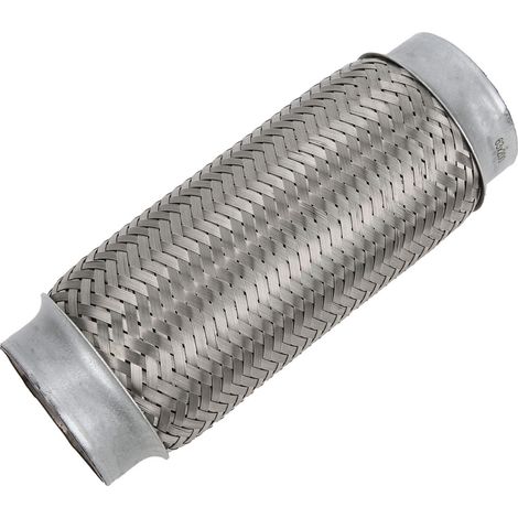 Tuyau flexible d'échappement 2,5 x 8 pouces en acier inoxydable tressé, joint de couplage universel pour voiture (1/5)