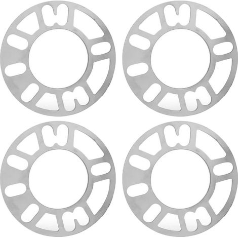 4 Pcs Elargisseur De Voie Alliage Aluminium, Entretoises de Roue Universelles, 8mm Entretoise De Roue En Alliage pour Améliorer la Stabilité et l'Apparence d'Auto (1/5)