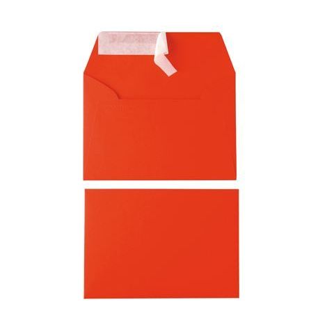Enveloppe C6 - Clairefontaine - Groseille - 120g - Paquet de 20 - Format 11,4 x 16,2 cm