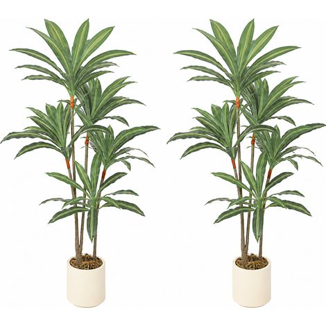 HOMCOM 150cm Lifelike Fake Tree with Bendable Trunks for Home Decor, Green (1/5)