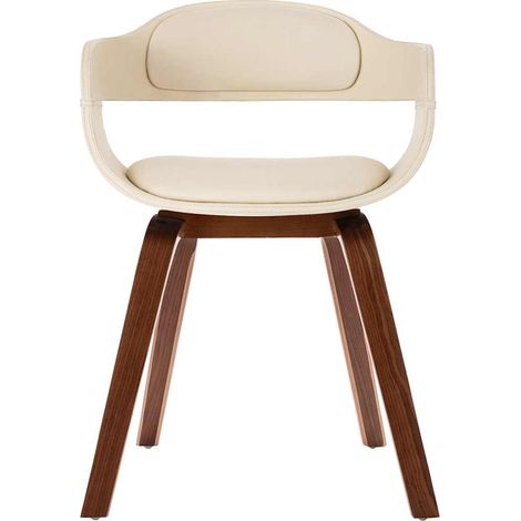 Maison Exclusive - Sedia da Pranzo Bianco in Legno Piegato e Similpelle