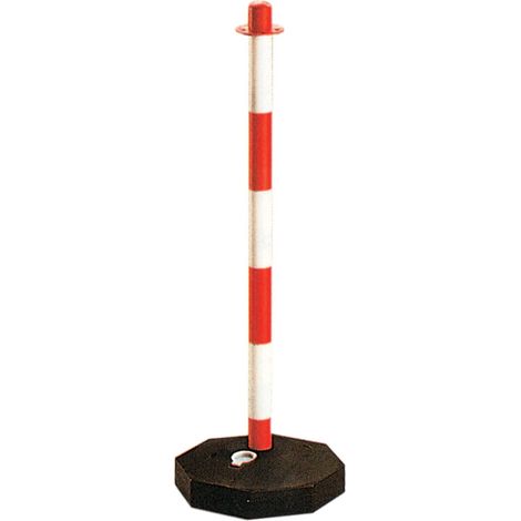 COLONNA SEGNALETICA BIANCO ROSSA H 90 CM- 10,0 pz
