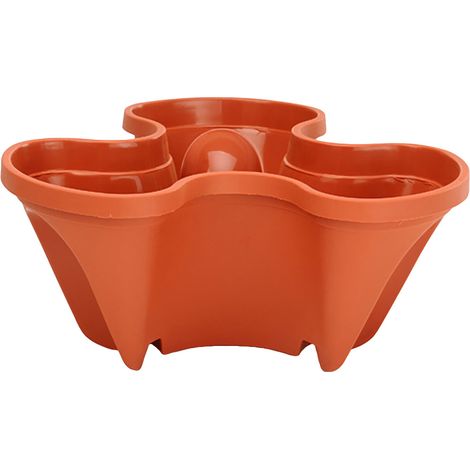 Pot de Fleur 3D Superposé Multi-Couches Bac à Fraises en Plastique (1/5)