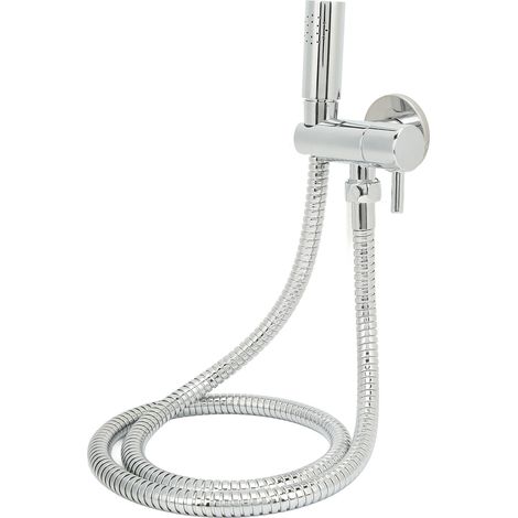 Pistolet lavage anus en acier inoxydable 304, kit d'irrigation pour lavement intestinal, bidet hygiène intime féminine, avec pommeau rond en cuivre. (1/5)