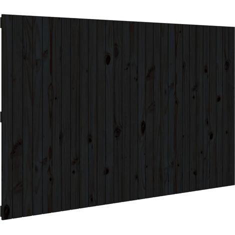 Accessorio testiera letto pensile camera da letto 185 x 3 x 110 cm legno massello nero TDL0202517