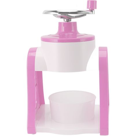 Pinkfarbener manueller Eiscrusher, Mini-Eismaschine für selbstgemachtes Crushed Ice, manueller Slush-Eis-Maker, Slush-Eis-Werkzeug (1/5)