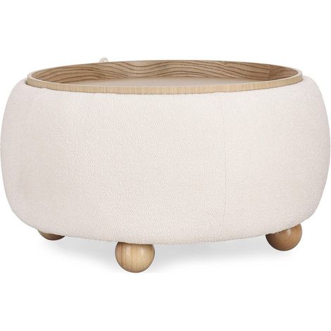 Pouf "Irisha" sgabello contenitore struttura in MDF rivestimento in poliestere per interno (1/4)