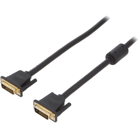 Cable DVI-D male des deux cotes 3m noir