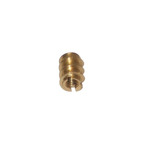 Bussole con taglio per giravite in ottone lucido M6 - 4 pz.