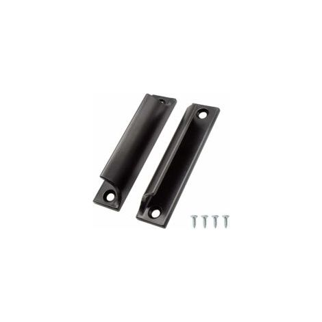 Tirador para puerta corredera 2, tirador de aluminio para muebles, tirador negro para armarios de cocina, apto para puertas de balcón, puertas correderas y cajones - Crezuo (1/4)