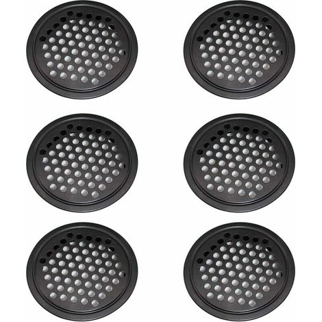 Grille De Ventilation - Acier Inoxydable Ronde 60 Mm - Pour Meuble Cuisine Armoire Salle De Bain Garage - Lot De 6 (1/5)