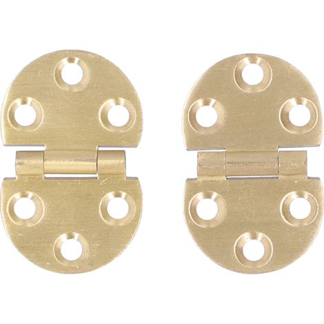 Lot de 2 charnières en cuivre à 180° avec vis, mini charnières à rabat pour table pliante 47 x 30 mm (1/5)