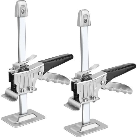 Lève-Plaques Manuel,Cric Manuel Meuble Panneau Porte Outils de Levage,Labor Saving Leve Meuble Cric Outil Plaquiste Capacité, Aluminium (1/5)
