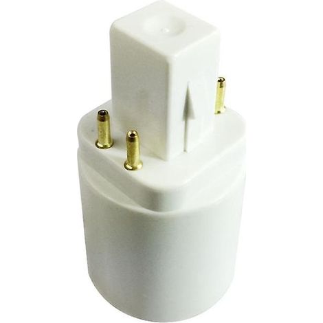Adaptateur de douille G24q 4 broches 15 mm vers E27/E26 pour ampoule LED. (1/5)