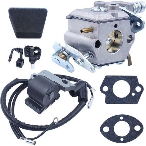 Kit carburateur avec filtre à air bobine d'allumage pompe à huile, tronçonneuse pour McCulloch Mac Cat 335 435 440, (1/5)