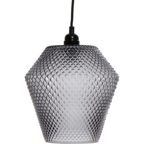 Lampada a sospensione Nomi in vetro grigio fumé (1/4)