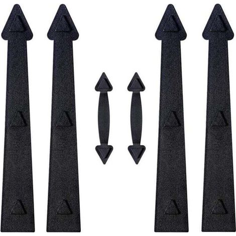 Kit di ferramenta decorativa per porta da garage magnetica, cerniere e maniglie decorative, nero (1/4)