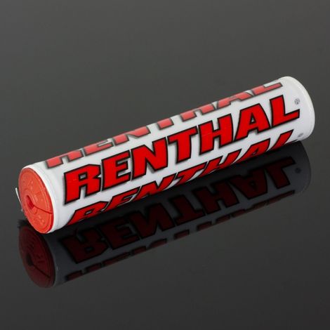 Esponja para volante Renthal SX PAD (240 mm) blanca/roja con logo Renthal