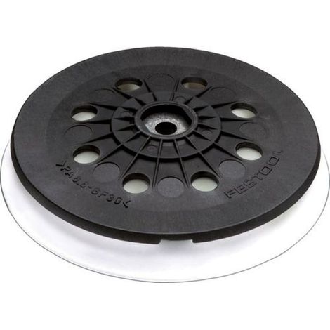Festool – Plateau de ponçage ST-STF 125/8-M8-J W-HT – Revêtement Velcro pour changement rapide d'abrasif – Utilisation universelle sur surfaces planes et bombées