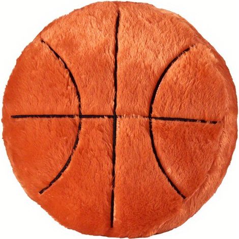 Coussin peluche décoratif ballon de basket, baseball, rugby, football ou soccer pour bar, café et maison - Jouet de décoration moelleux, garniture rembourrée, accessoire original pour salon. (1/4)