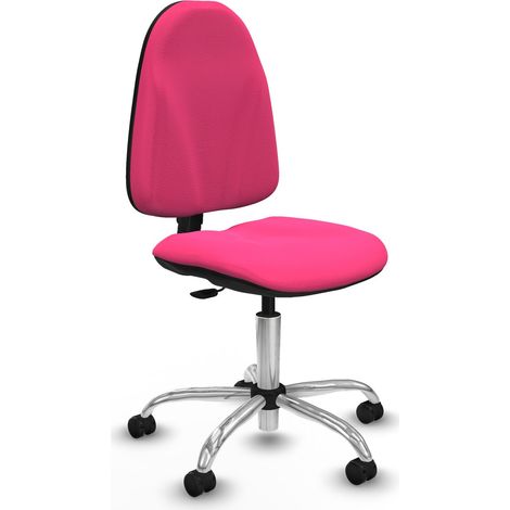 Algarra CP similpiel rosa  base cromada ruedas engomadas 50mm