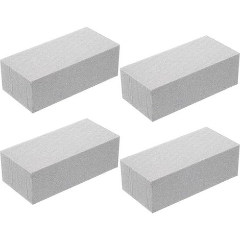 4 pièces de mousse florale sèche pour fleurs artificielles, mousse florale humide grise (1/4)