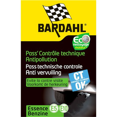 BARDAHL pass contrôle technique essence: nettoyant injecteurs stop fumées