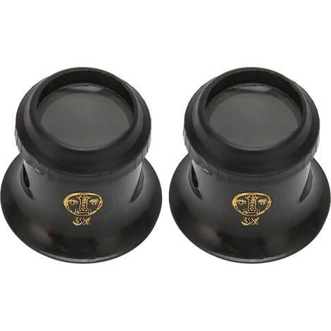 Lot de 2 loupes professionnelles portables pour la réparation de montres et l'évaluation de bijoux (grossissement 3X) (1/5)