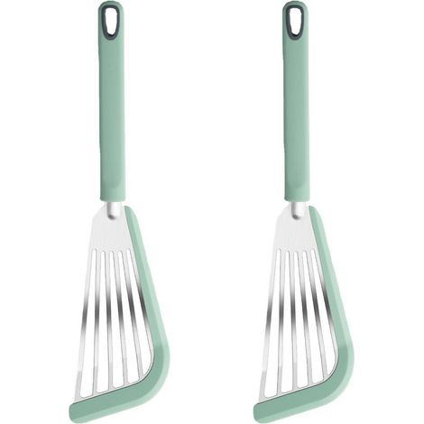 Paletta per pesce in silicone, Paletta per pesce resistente al calore, Manico in silicone isolante antiaderente, Paletta antiscivolo, Utensile da cucina essenziale per le famiglie (1/5)