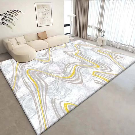 Tapis D Intérieur - Tapis Abstrait À Motif Géométrique - Fibre Microfibre Moyenne Pile - Dos En Polypropylène Anti-dérapant - Lavable En Machine - 80 x 160 cm (1/5)
